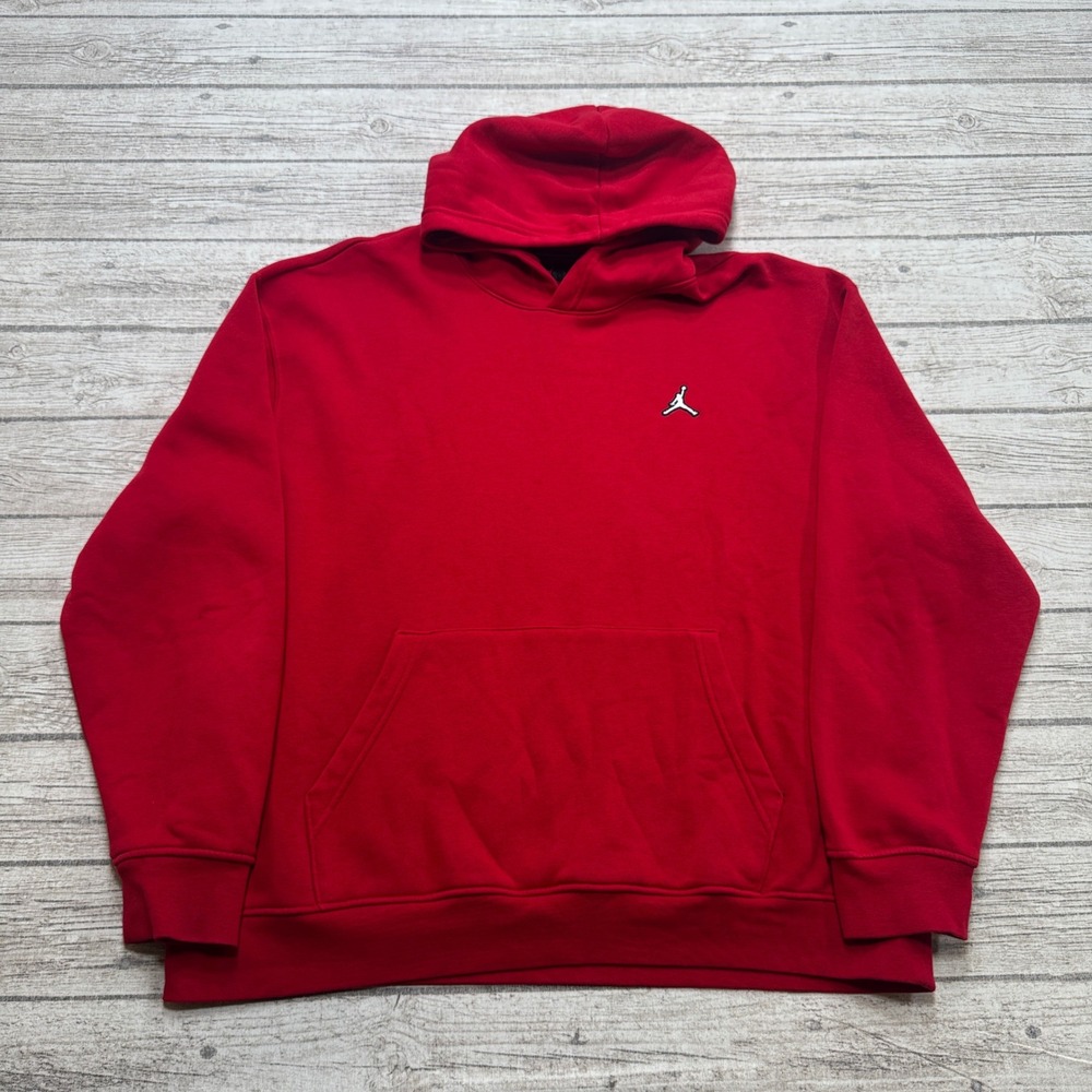 Air Jordan Hoodie Men's XL Red Jumpman Fleece Pullover Training Gym Sportswear
